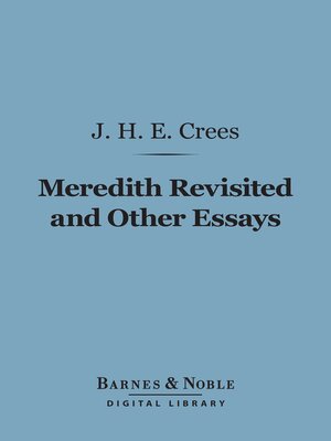 cover image of Meredith Revisited and Other Essays (Barnes & Noble Digital Library)
